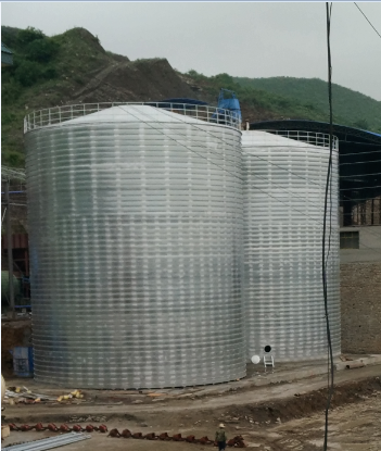 新干粮食钢板仓的安装全过程不用热焊接